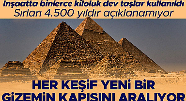 Her biri tonlarca ağırlıktaki milyonlarca dev taşla inşa edildi... 4.500 yıl boyunca nasıl ayakta kaldıkları bugün bile açıklanamıyor: Giza Piramitleri